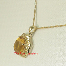 Load image into Gallery viewer, 14K Yellow Gold Oval Citrine Pendant