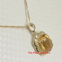Load image into Gallery viewer, 14K Yellow Gold Oval Citrine Pendant