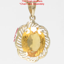 Load image into Gallery viewer, 14K Yellow Gold Oval Citrine Pendant