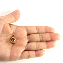 Load image into Gallery viewer, 14K Yellow Gold Oval Citrine Pendant
