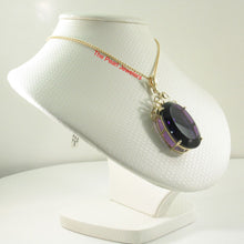 Load image into Gallery viewer, 14K Yellow Gold Oval Amethyst Enhancer Pendant