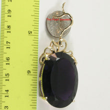 Load image into Gallery viewer, 14K Yellow Gold Oval Amethyst Enhancer Pendant