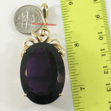Load image into Gallery viewer, 14K Yellow Gold Oval Amethyst Enhancer Pendant