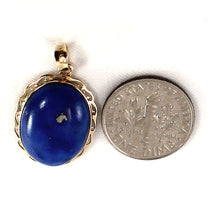 Load image into Gallery viewer, 14K Yellow Gold Oval Blue Lapis Pendant