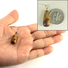 Load image into Gallery viewer, 14K Yellow Gold Raindrop Tiger Eye Pendant