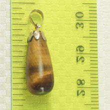 Load image into Gallery viewer, 14K Yellow Gold Raindrop Tiger Eye Pendant
