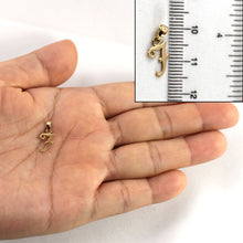 Load image into Gallery viewer, 14K Yellow Gold Script Initial F Pendant Charm