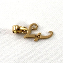 Load image into Gallery viewer, 14K Yellow Gold Script Initial F Pendant Charm