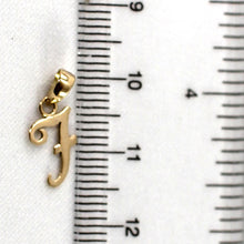 Load image into Gallery viewer, 14K Yellow Gold Script Initial F Pendant Charm