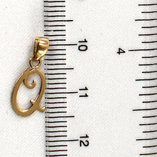 Load image into Gallery viewer, 14K Yellow Gold Script Initial Q Pendant Charm