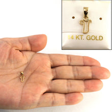 Load image into Gallery viewer, 14K Yellow Gold Script Initial U Pendant Charm