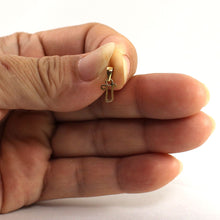 Load image into Gallery viewer, 14K Yellow Gold Script Initial U Pendant Charm