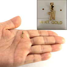 Load image into Gallery viewer, 14K Yellow Gold Script Initial W Pendant Charm