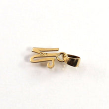 Load image into Gallery viewer, 14K Yellow Gold Script Initial W Pendant Charm