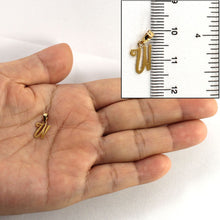 Load image into Gallery viewer, 14K Yellow Gold Script Initial W Pendant Charm