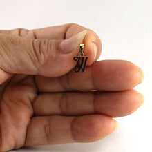 Load image into Gallery viewer, 14K Yellow Gold Script Initial W Pendant Charm