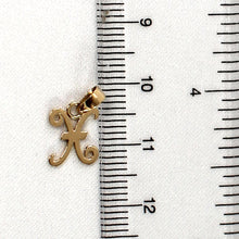 Load image into Gallery viewer, 14K Yellow Gold Script Initial X Pendant Charm