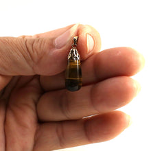 Load image into Gallery viewer, 14K Yellow Gold Tiger Eye Raindrop Pendant