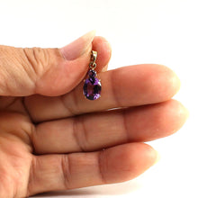 Load image into Gallery viewer, 14K Yellow Gold Two-Stone Amethyst Pendant