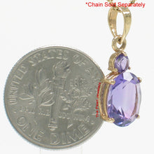 Load image into Gallery viewer, 14K Yellow Gold Two-Stone Amethyst Pendant