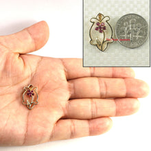 Load image into Gallery viewer, 14K Yellow Gold Vase Ruby & Diamond Pendant