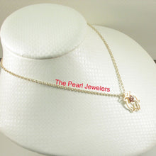 Load image into Gallery viewer, 14K Yellow Gold Vase Ruby & Diamond Pendant