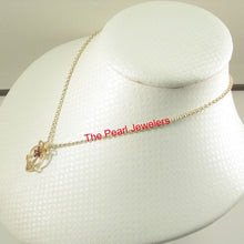 Load image into Gallery viewer, 14K Yellow Gold Vase Ruby & Diamond Pendant