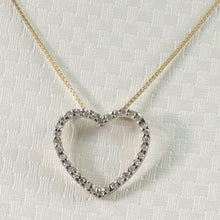 Load image into Gallery viewer, 14k Yellow Gold Heart Diamond Cross Pendant
