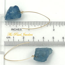 Load image into Gallery viewer, 14K Gold Filled Baroque Aquamarine V-Wire Earrings (15mm)