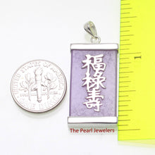 Load image into Gallery viewer, 925 Sterling Silver Three Stars Lavender Jade Pendant