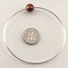 Load image into Gallery viewer, Chocolate Freshwater Pearl Bangle β Handcrafted 925 Sterling Silver