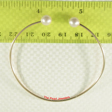 Load image into Gallery viewer, Double White Pearl Cuff Bracelet β 14K Gold Filled