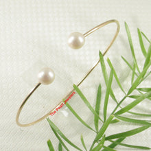 Load image into Gallery viewer, Double White Pearl Cuff Bracelet β 14K Gold Filled