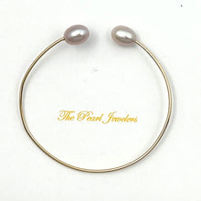 Load image into Gallery viewer, Double Pink Pearl Cuff Bracelet β 14K Gold Filled