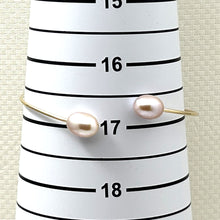Load image into Gallery viewer, Double Pink Pearl Cuff Bracelet β 14K Gold Filled