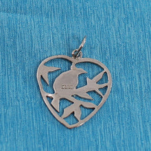 Load image into Gallery viewer, 9K Solid White Gold Heart Charm Pendant
