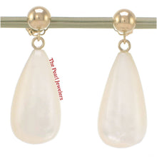 Load image into Gallery viewer, 14K Yellow Gold Raindrop Mother of Pearl Earrings