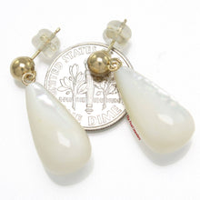Load image into Gallery viewer, 14K Yellow Gold Raindrop Mother of Pearl Earrings