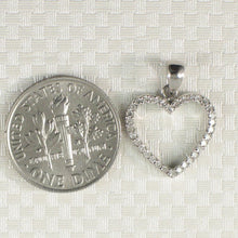 Load image into Gallery viewer, Beautiful Love Heart 14k White Gold Diamond Pendant (Larger)