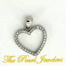 Load image into Gallery viewer, Beautiful Love Heart 14k White Gold Diamond Pendant (Larger)