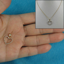 Load image into Gallery viewer, Beautiful & Love Heart 14k Yellow Gold Diamond Pendant Necklace