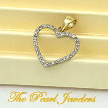 Load image into Gallery viewer, Beautiful & Love Heart 14k Yellow Gold Diamond Pendant Necklace