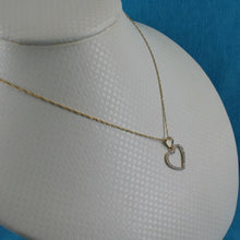 Load image into Gallery viewer, Beautiful & Love Heart 14k Yellow Gold Diamond Pendant Necklace