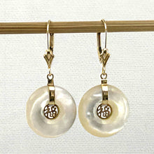 Load image into Gallery viewer, 14K Yellow Gold Blessing White Mother of Pearl Earrings