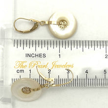 Load image into Gallery viewer, 14K Yellow Gold Blessing White Mother of Pearl Earrings
