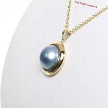 Load image into Gallery viewer, 14K Yellow Gold Encircles Design Blue Mabe Pearl Pendant