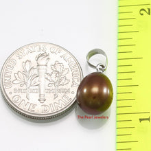 Load image into Gallery viewer, AAA Chocolate Freshwater Pearl Pendant ā 14k White Gold + Chain Options