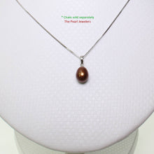 Load image into Gallery viewer, AAA Chocolate Freshwater Pearl Pendant ā 14k White Gold + Chain Options