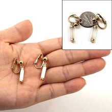 Load image into Gallery viewer, 1/20 14K Gold-Filled Non-Pierced Clip White Mother of Pearl Earrings