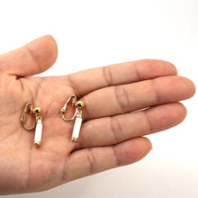 Load image into Gallery viewer, 1/20 14K Gold-Filled Non-Pierced Clip White Mother of Pearl Earrings